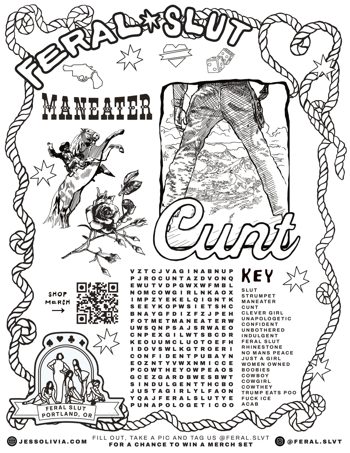 Dirtbag Western Coloring Page