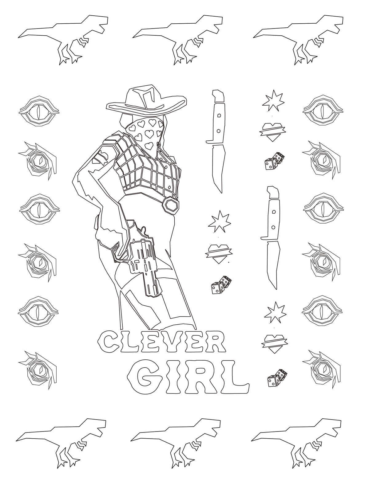 Clever Girl Coloring Page