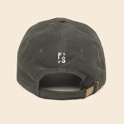 ManEater Olive Grey | Embroidered Corduroy Cap