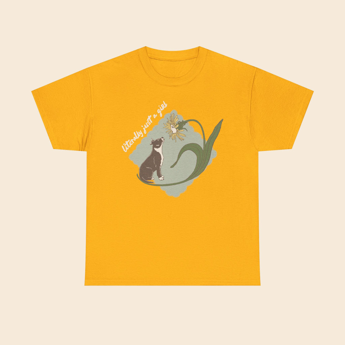 Literally Just a Girl Pit Bull Flower |  Unisex T-Shirt