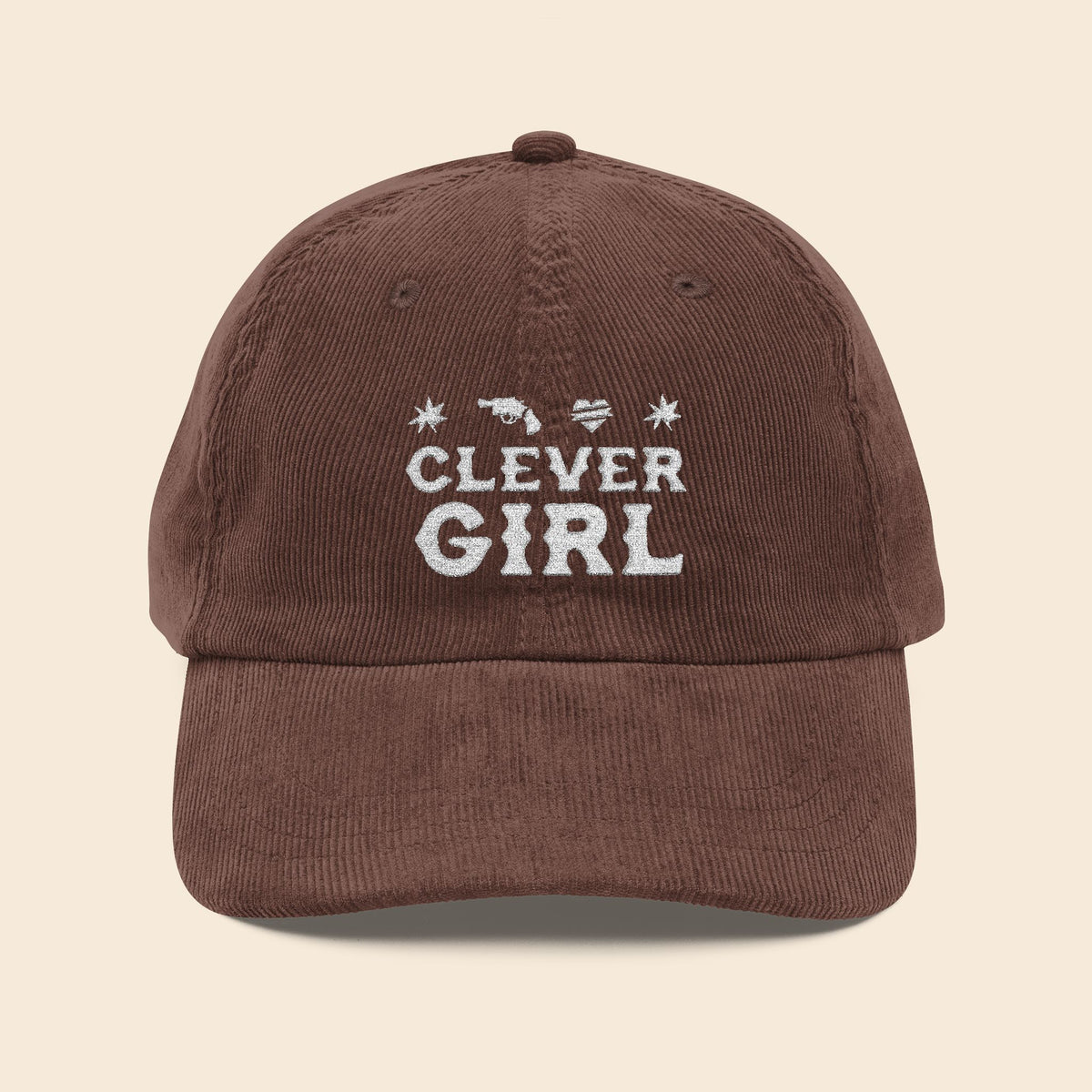 Clever Girl | Embroidered Corduroy Cap