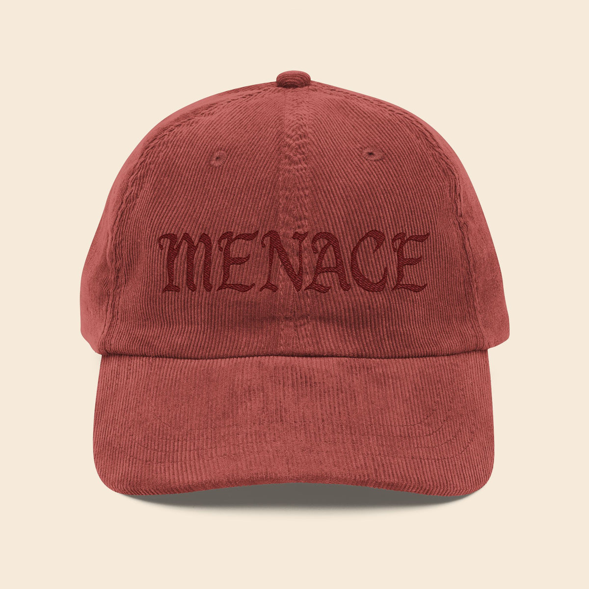 Menace | Embroidery Corduroy Cap
