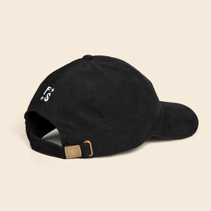 ManEater Black | Embroidered Corduroy Cap