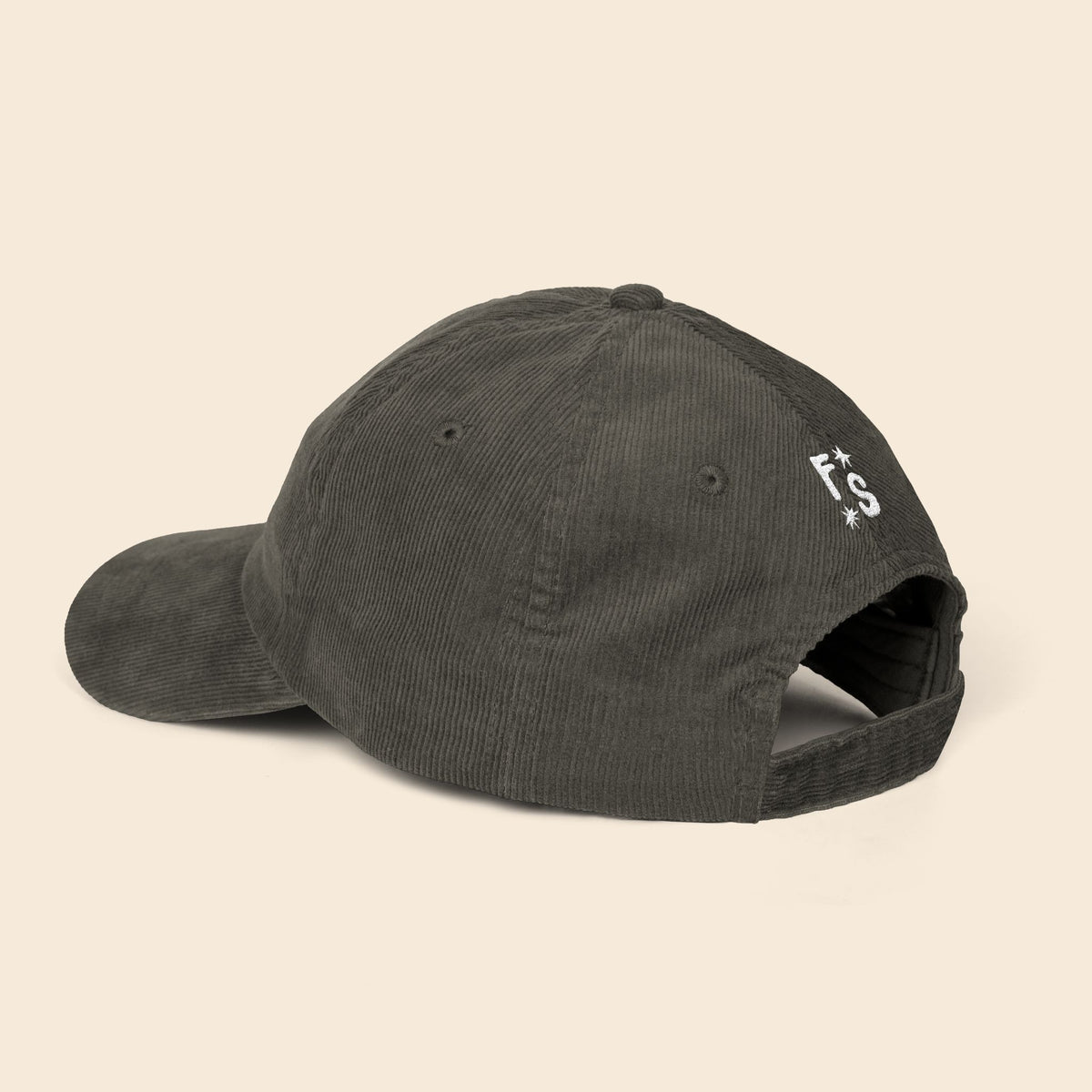 ManEater Olive Grey | Embroidered Corduroy Cap