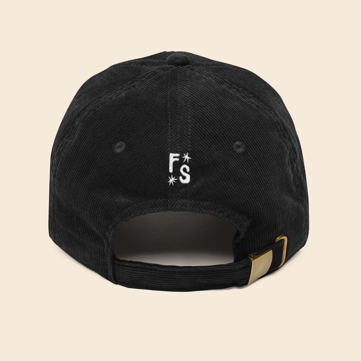 ManEater Black | Embroidered Corduroy Cap