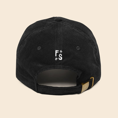 ManEater Black | Embroidered Corduroy Cap