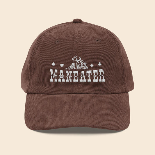 ManEater Brown | Embroidered Corduroy Cap