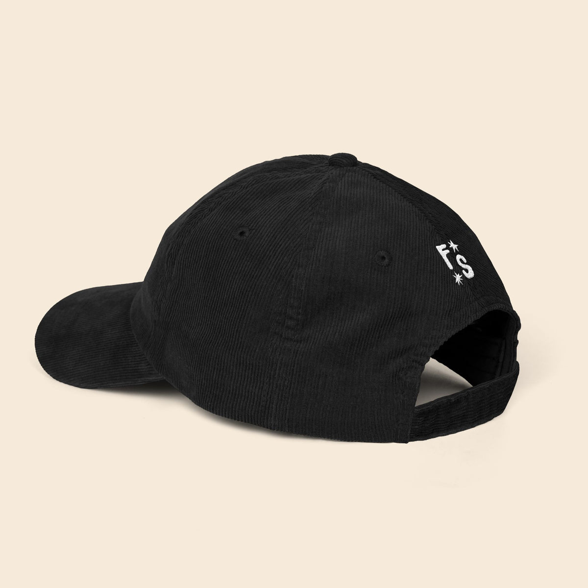 ManEater Black | Embroidered Corduroy Cap