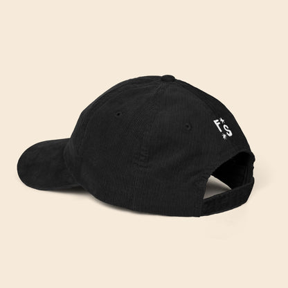 ManEater Black | Embroidered Corduroy Cap