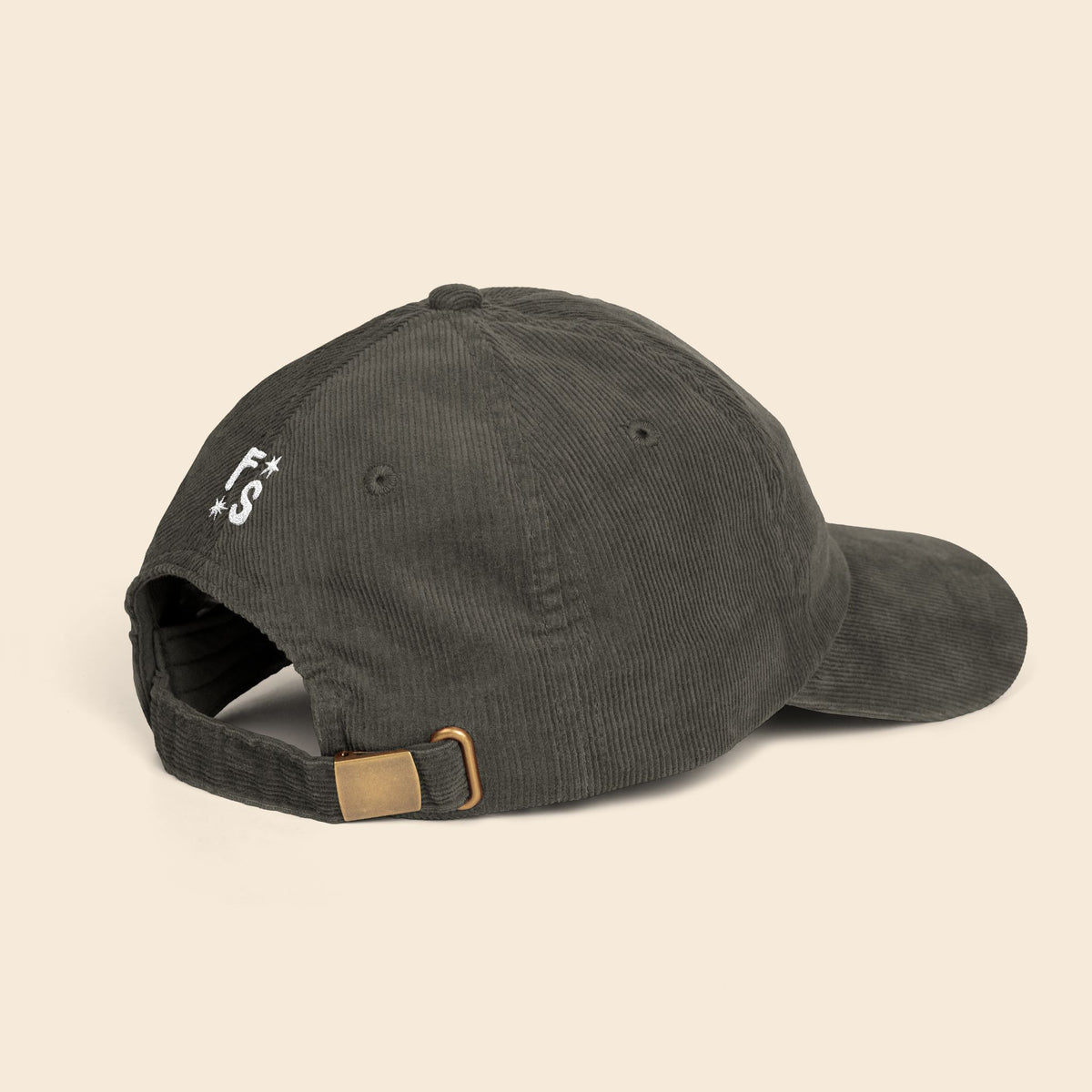 ManEater Olive Grey | Embroidered Corduroy Cap