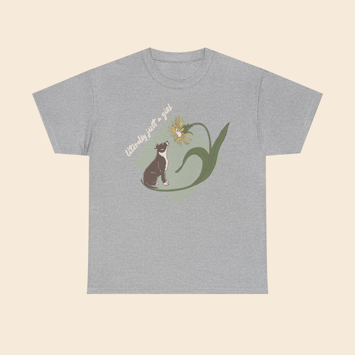 Literally Just a Girl Pit Bull Flower |  Unisex T-Shirt