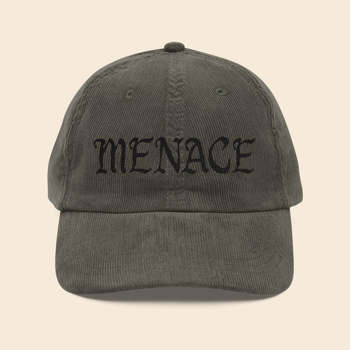 Menace | Embroidered Corduroy Cap