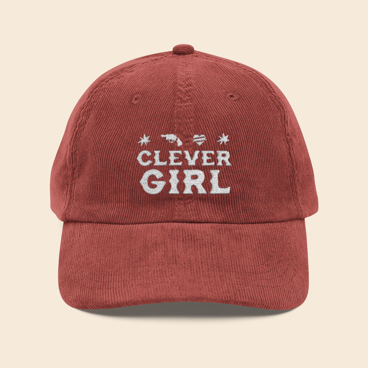 Clever Girl | Embroidered Corduroy Cap