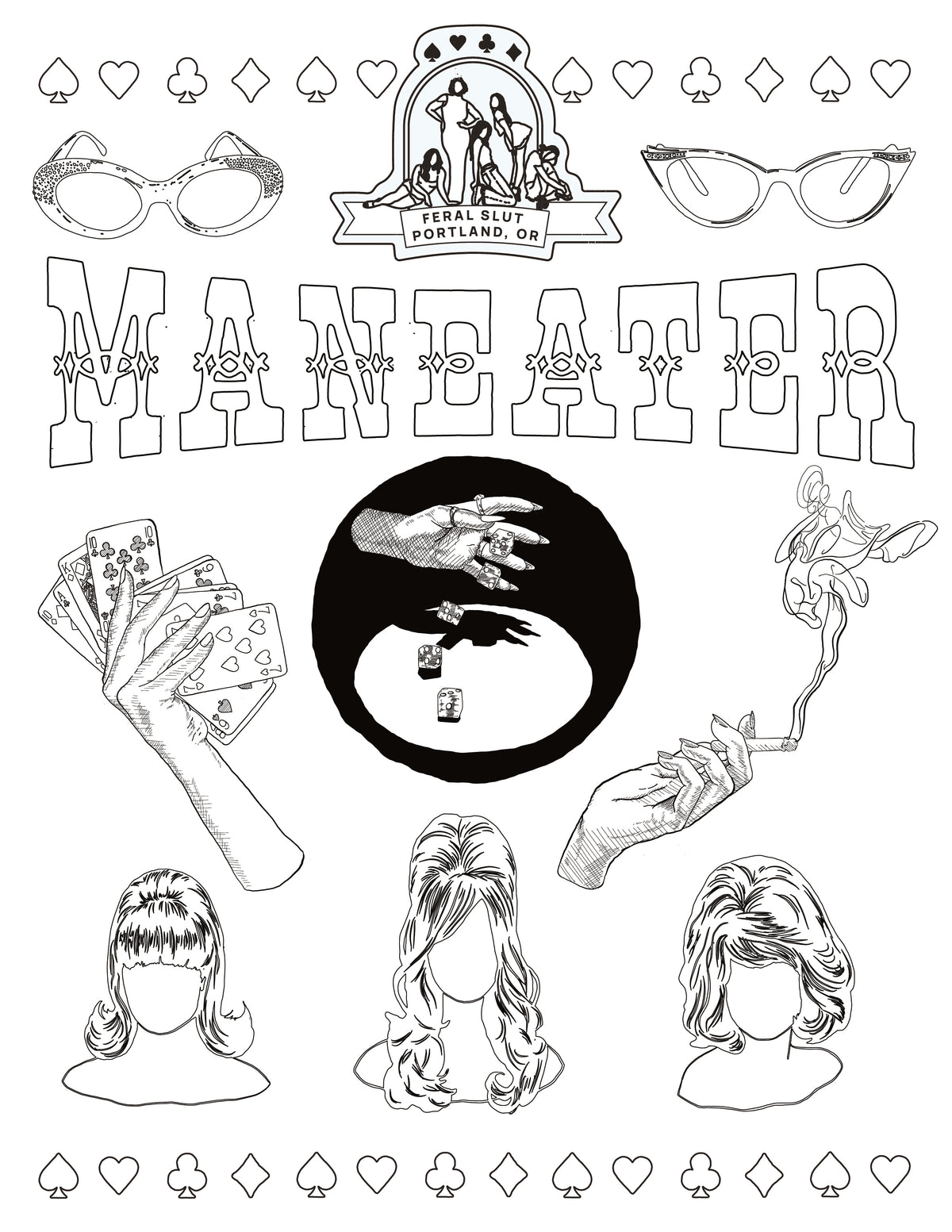 June Dirtbag Western Coloring Page Bundle